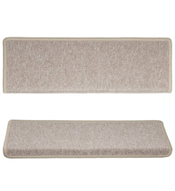 Tapis d'escalier 10 pcs 65x21x4 cm Taupe