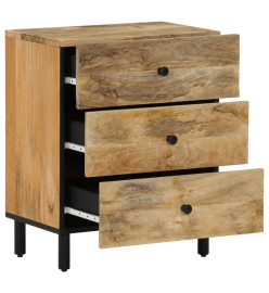 Table de chevet 50x33x60 cm bois de manguier massif