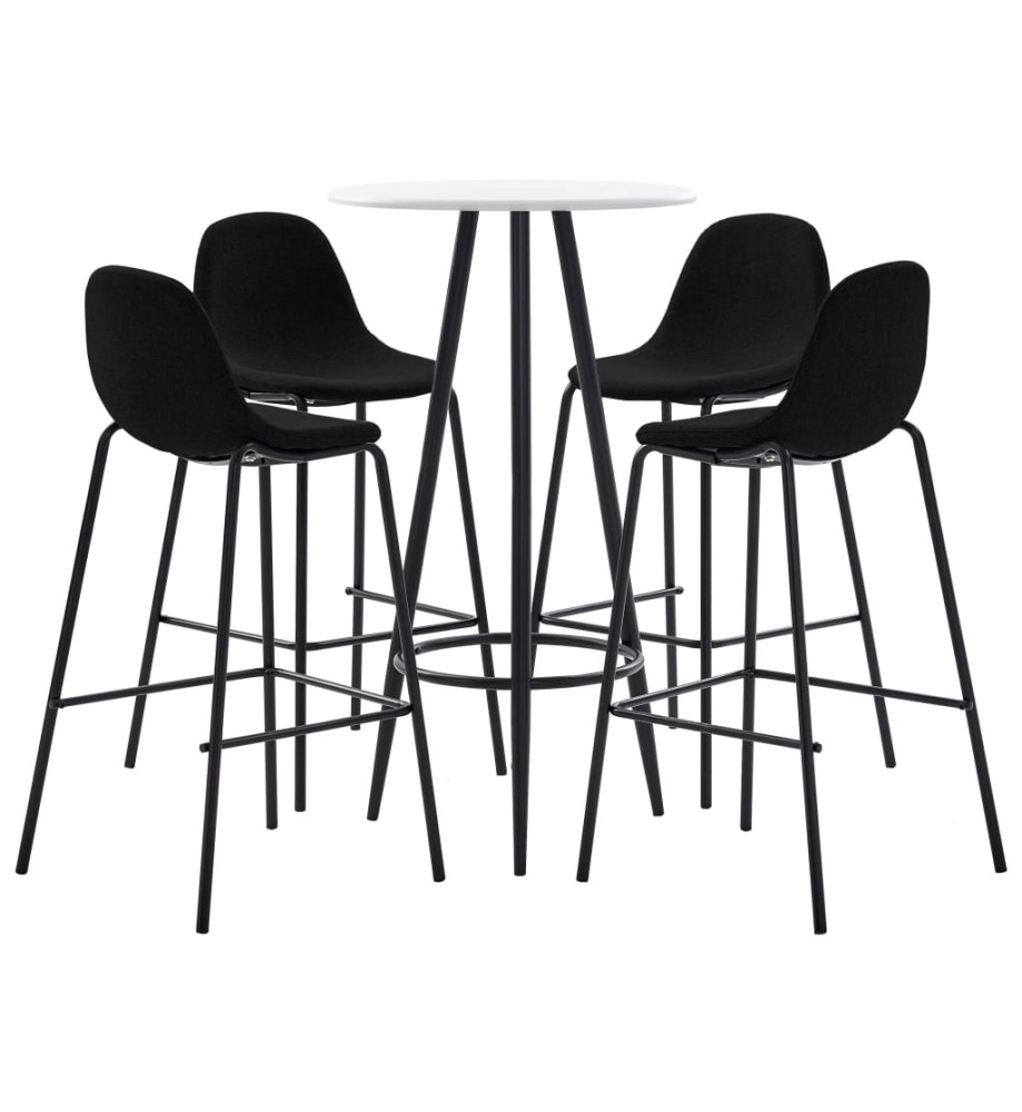 Ensemble de bar 5 pcs Tissu Noir