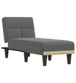 Chaise longue gris foncé tissu