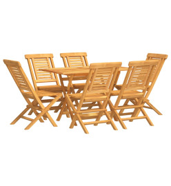 Ensemble à dîner de jardin 7 pcs Bois de teck solide