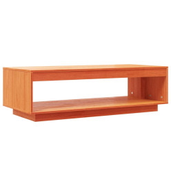 Table basse cire marron 110x50x33,5 cm bois massif de pin