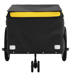 Remorque de vélo noir et jaune 45 kg fer