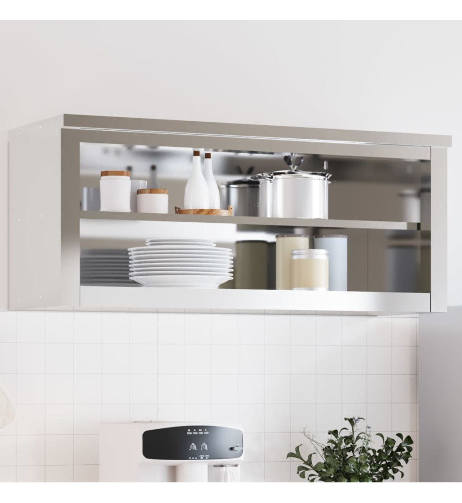 Armoire murale de cuisine avec étagère acier inoxydable