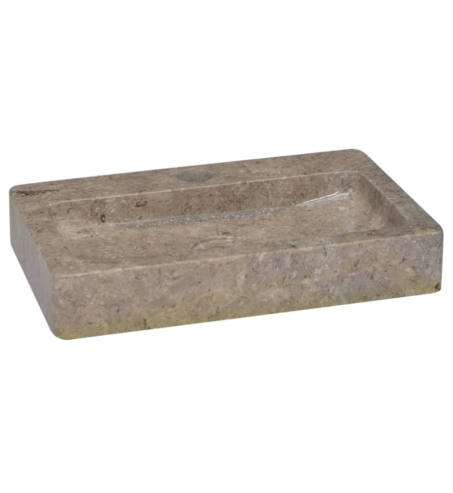 Lavabo mural gris 38x24x6,5 cm marbre