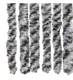 Rideau anti-mouches gris et noir et blanc 56x185 cm chenille