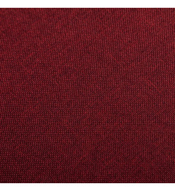 Tabourets de bar lot de 2 rouge bordeaux tissu