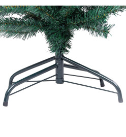 Sapin de Noël artificiel mince avec support vert 150 cm PVC