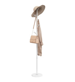 Porte-manteau blanc 175 cm fer enduit de poudre