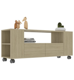 Meuble TV chêne sonoma 120x35x48 cm bois d'ingénierie