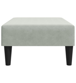 Repose-pied gris clair 77x55x31 cm velours