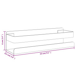 Étagère de douche 23x6,5x6 cm acier inoxydable 304 brossé