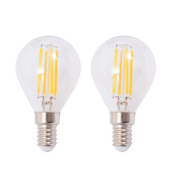 Plafonnier avec 2 ampoules LED à filament 8 W