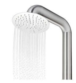 Douche de jardin avec base marron 230 cm Acier inoxydable