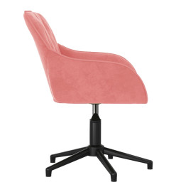 Chaise pivotante de bureau Rose Velours