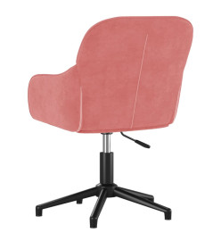 Chaise pivotante de bureau Rose Velours