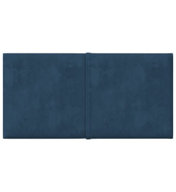 Panneaux muraux 12 pcs Bleu 30x15 cm Velours 0,54 m²