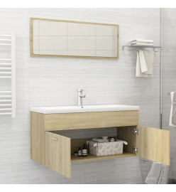 Ensemble de meubles de bain 2 pcs Chêne sonoma Aggloméré