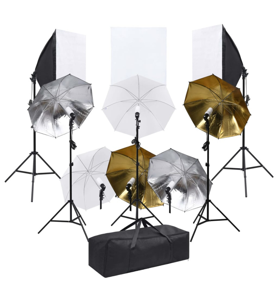 Kit de studio photo avec éclairage et boîtes à lumière