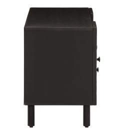 Meuble TV noir 105x33x46 cm bois massif de manguier