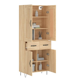 Buffet haut Chêne sonoma 69,5x34x180 cm Bois d'ingénierie