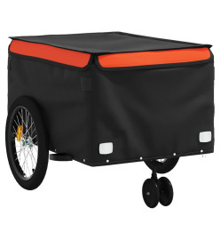 Remorque de vélo noir et orange 45 kg fer