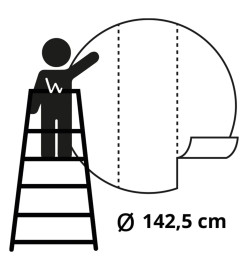 WallArt Papier peint cercle The Americas 142,5 cm