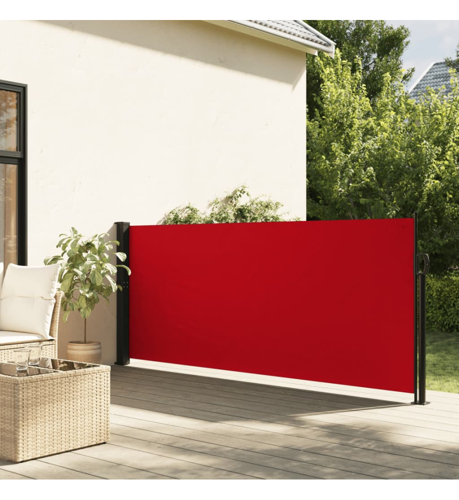 Auvent latéral rétractable rouge 140x600 cm Auvent latéral rétractable rouge 140x600 cm