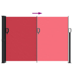 Auvent latéral rétractable rouge 140x600 cm