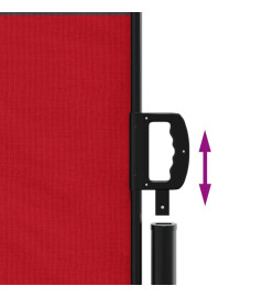 Auvent latéral rétractable rouge 140x600 cm