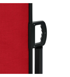 Auvent latéral rétractable rouge 140x600 cm