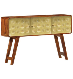 Buffet Bois de Sesham solide Imprimé doré 120 x 30 x 80 cm