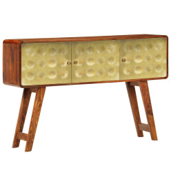 Buffet Bois de Sesham solide Imprimé doré 120 x 30 x 80 cm