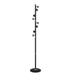 Porte-manteau noir 176 cm fer enduit de poudre