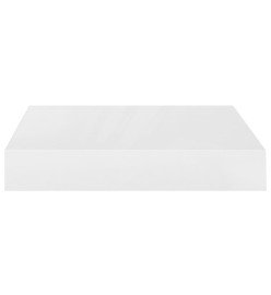 Étagère murale flottante 2 pcs Blanc brillant 23x23,5x3,8cm MDF