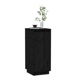 Buffet Noir 31,5x34x75 cm Bois massif de pin