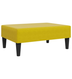 Repose-pied jaune 77x55x31 cm velours