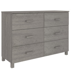 Buffet HAMAR Gris clair 113x40x80 cm Bois massif de pin