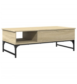 Table basse chêne sonoma 100x50x35cm bois d'ingénierie et métal