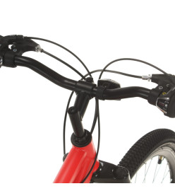 Vélo de montagne 21 vitesses Roues de 27,5 pouces 38 cm Rouge