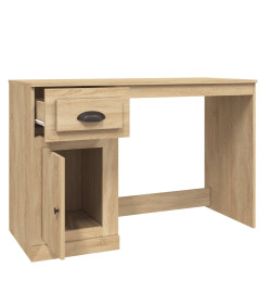 Bureau avec tiroir chêne sonoma 115x50x75 cm bois d'ingénierie