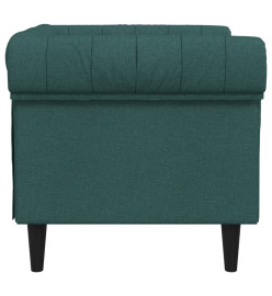 Fauteuil Chesterfield vert foncé tissu