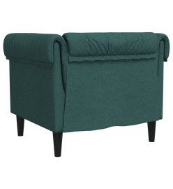 Fauteuil Chesterfield vert foncé tissu