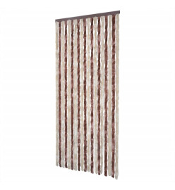 Rideau anti-mouches beige et marron clair 100x230 cm chenille