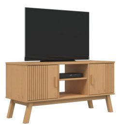 Meuble TV OLDEN marron 114x43x57 cm bois de pin massif