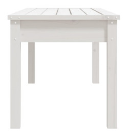 Banc de jardin blanc 109x44x45 cm bois massif de pin