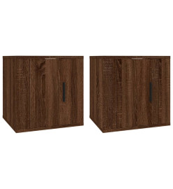 Meubles TV muraux 2 pcs Chêne marron 40x34,5x40 cm