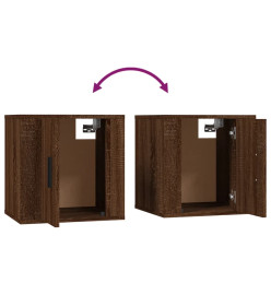 Meubles TV muraux 2 pcs Chêne marron 40x34,5x40 cm