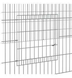 Cage à lapin 4 panneaux 433x109x54 cm Fer galvanisé