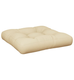 Coussin de palette beige 50x50x12 cm tissu